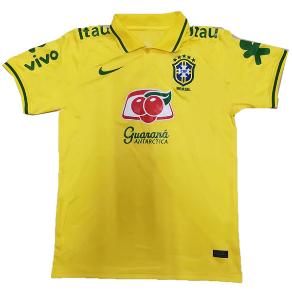 Brasile maglia da allenamento da uomo abbigliamento sportivo da calcio maglia da calcio sportiva gialla 2022-2023